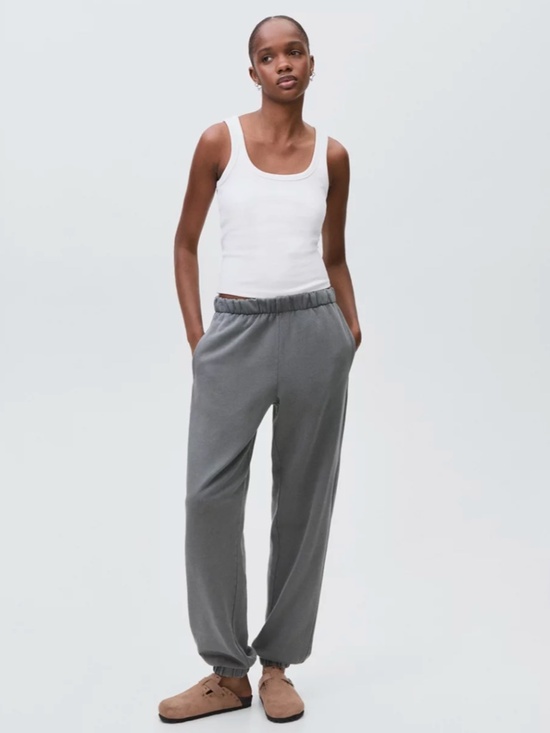 Mango Pants - Grey Cotton Joggers with elastic waist Size XS, Mango, New without tag